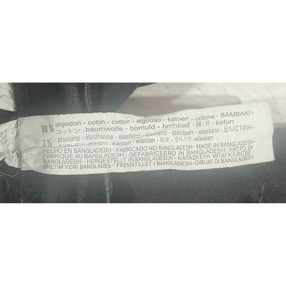 Zara Trafaluc Jeans 4 Womens Black Light Distressed Low Rise Raw Hem Skinny - Picture 5 of 5